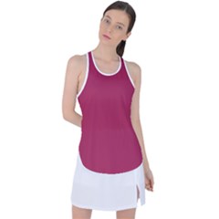 Amaranth Purple Racer Back Mesh Tank Top by FashionLane