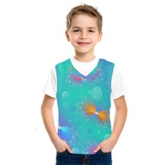 Non Seamless Pattern Blues Bright Kids  Basketball Tank Top