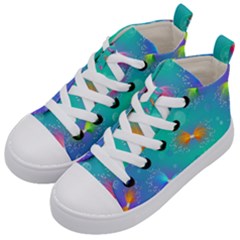 Non Seamless Pattern Blues Bright Kids  Mid-top Canvas Sneakers by Dutashop