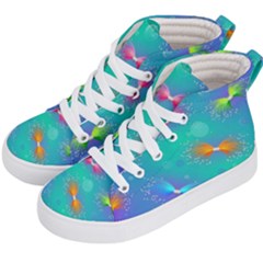 Non Seamless Pattern Blues Bright Kids  Hi-top Skate Sneakers by Dutashop