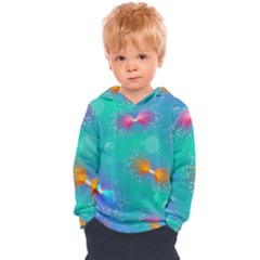 Non Seamless Pattern Blues Bright Kids  Overhead Hoodie