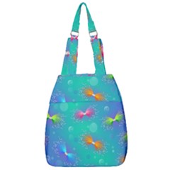 Non Seamless Pattern Blues Bright Center Zip Backpack by Dutashop