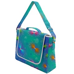 Non Seamless Pattern Blues Bright Box Up Messenger Bag