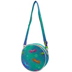 Non Seamless Pattern Blues Bright Crossbody Circle Bag