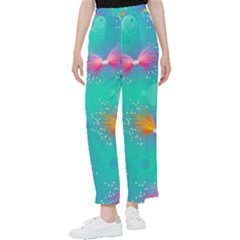 Non Seamless Pattern Blues Bright Women s Pants 