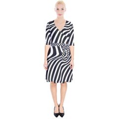 Wave Line Curve Wrap Up Cocktail Dress by Dutashop