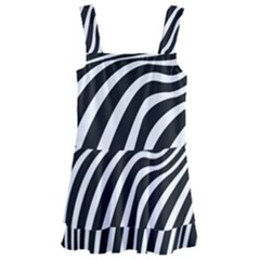 Wave Line Curve Kids  Layered Skirt Swimsuit