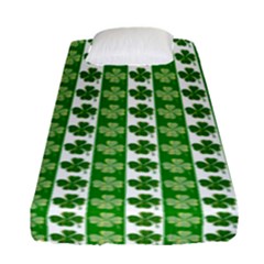 Clover Leaf Shamrock St Patricks Day Fitted Sheet (single Size) by Dutashop