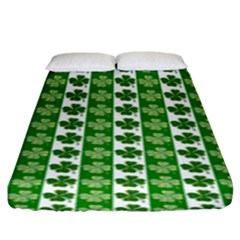 Clover Leaf Shamrock St Patricks Day Fitted Sheet (king Size) by Dutashop