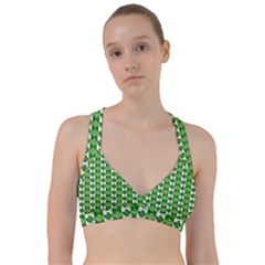 Clover Leaf Shamrock St Patricks Day Sweetheart Sports Bra