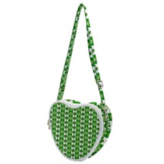 Clover Leaf Shamrock St Patricks Day Heart Shoulder Bag by Dutashop