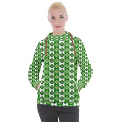 Clover Leaf Shamrock St Patricks Day Women s Hooded Pullover