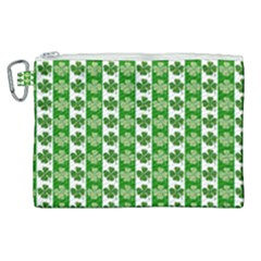 Clover Leaf Shamrock St Patricks Day Canvas Cosmetic Bag (xl)