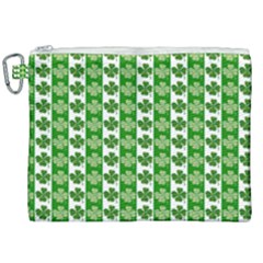 Clover Leaf Shamrock St Patricks Day Canvas Cosmetic Bag (xxl) by Dutashop