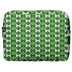 Clover Leaf Shamrock St Patricks Day Make Up Pouch (large) by Dutashop