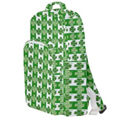 Clover Leaf Shamrock St Patricks Day Double Compartment Backpack