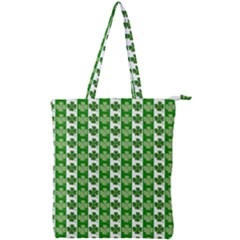 Clover Leaf Shamrock St Patricks Day Double Zip Up Tote Bag by Dutashop