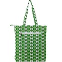 Clover Leaf Shamrock St Patricks Day Double Zip Up Tote Bag View2