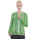 Clover Leaf Shamrock St Patricks Day Casual Zip Up Jacket View1