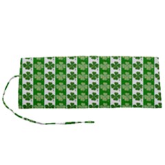 Clover Leaf Shamrock St Patricks Day Roll Up Canvas Pencil Holder (s) by Dutashop