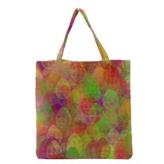 Easter Egg Colorful Texture Grocery Tote Bag by Dutashop