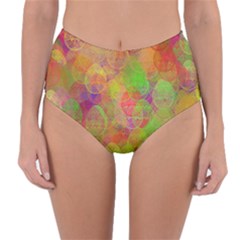 Easter Egg Colorful Texture Reversible High-waist Bikini Bottoms by Dutashop