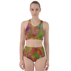 Easter Egg Colorful Texture Racer Back Bikini Set by Dutashop