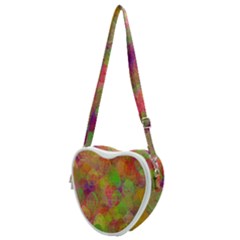 Easter Egg Colorful Texture Heart Shoulder Bag by Dutashop