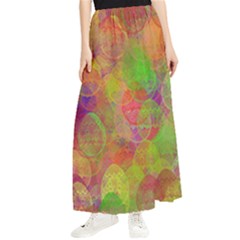 Easter Egg Colorful Texture Maxi Chiffon Skirt by Dutashop