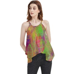 Easter Egg Colorful Texture Flowy Camisole Tank Top