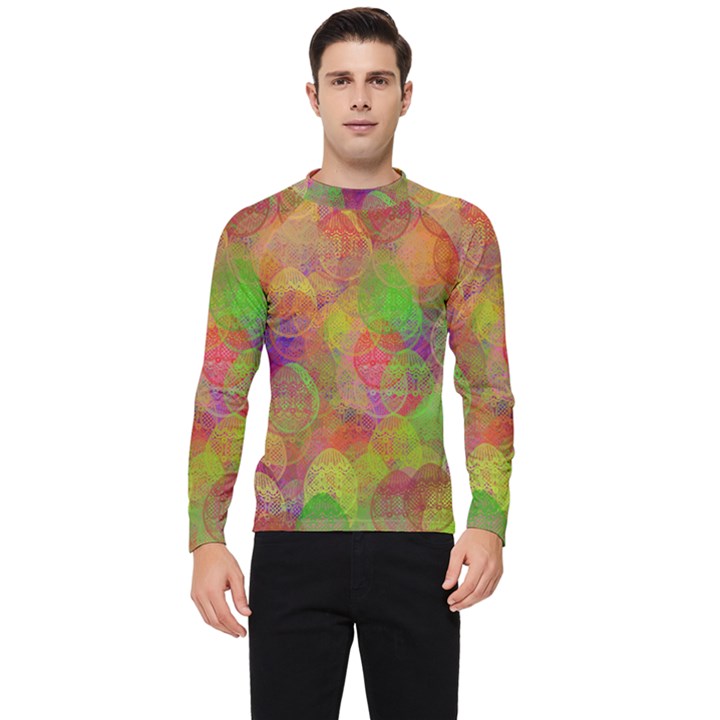 Easter Egg Colorful Texture Men s Long Sleeve Rash Guard