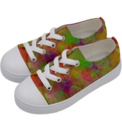 Easter Egg Colorful Texture Kids  Low Top Canvas Sneakers by Dutashop