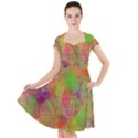 Easter Egg Colorful Texture Cap Sleeve Midi Dress View1