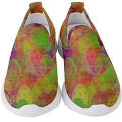 Easter Egg Colorful Texture Kids  Slip On Sneakers by Dutashop