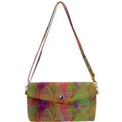 Easter Egg Colorful Texture Removable Strap Clutch Bag