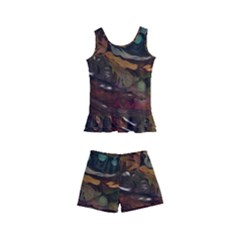 Abstract Art Kids  Boyleg Swimsuit