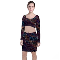 Abstract Art Top And Skirt Sets