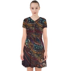 Abstract Art Adorable In Chiffon Dress by Dutashop