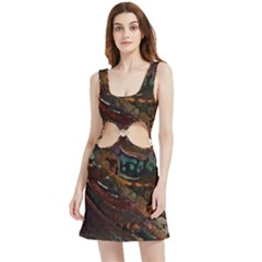 Abstract Art Velvet Cutout Dress by Dutashop