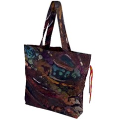 Abstract Art Drawstring Tote Bag by Dutashop