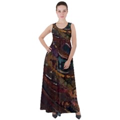 Abstract Art Empire Waist Velour Maxi Dress