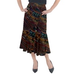 Abstract Art Midi Mermaid Skirt