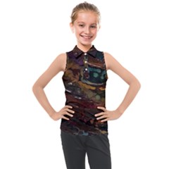 Abstract Art Kids  Sleeveless Polo Tee