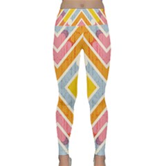 Line Pattern Cross Print Repeat Lightweight Velour Classic Yoga Leggings