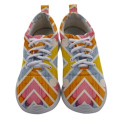 Line Pattern Cross Print Repeat Athletic Shoes by Dutashop