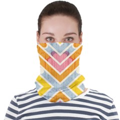 Line Pattern Cross Print Repeat Face Seamless Bandana (adult)