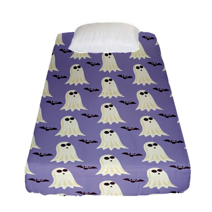 Halloween Ghost Bat Fitted Sheet (Single Size)