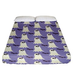 Halloween Ghost Bat Fitted Sheet (king Size) by Dutashop