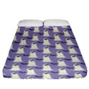 Halloween Ghost Bat Fitted Sheet (California King Size) View1