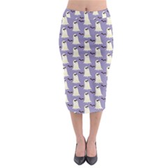 Halloween Ghost Bat Midi Pencil Skirt by Dutashop